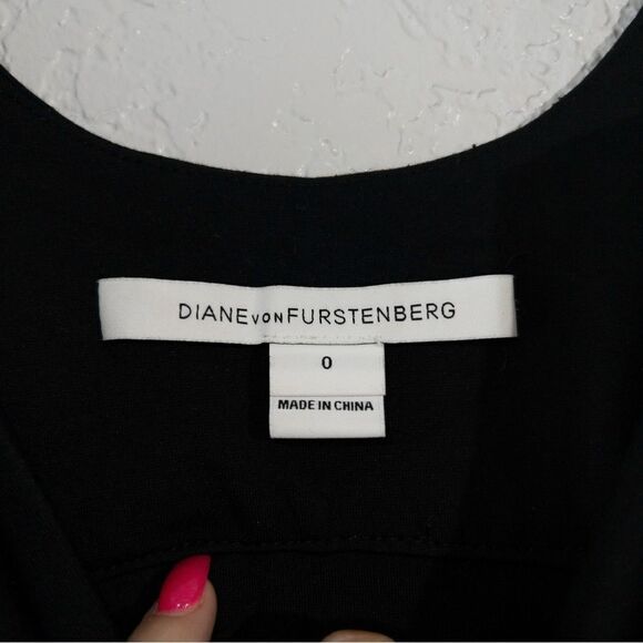 Diane‎ Von Furstenberg Black Bridget Pencil Midi Dress Size 0 - Picture 5 of 8